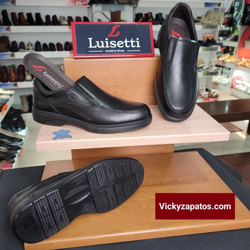 Zapato Mocasín Confort LUISETTÍ 37700 Todo Piel con Plantilla Extraíble Hecho en España