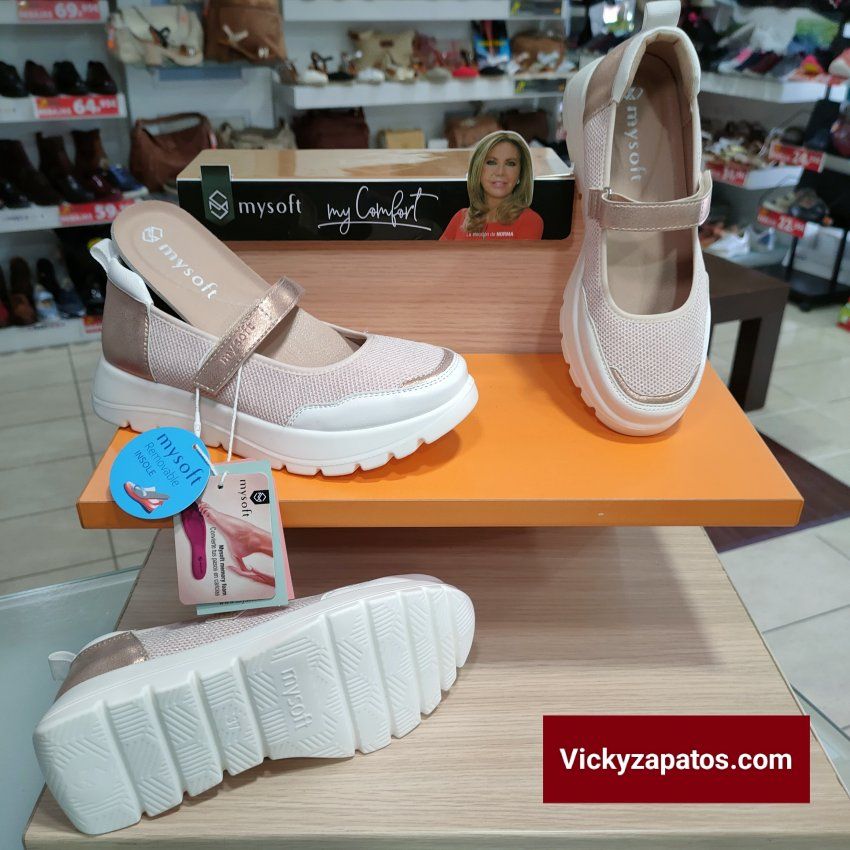 Merceditas Casual VEGANA con Velcro Nueva Temporada MYSOFT 24M265 Primavera Verano 24