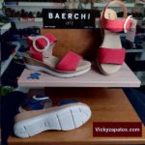 Sandalia de Piel con Velcro Ajustable BAERCHI WOMAN 40200 Hecho en España