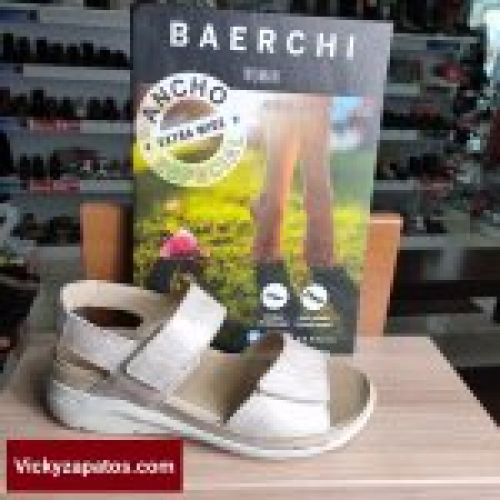 Sandalia de Piel con Plantilla Extraíble Anchas Especiales BAERCHI 39700 FRESA