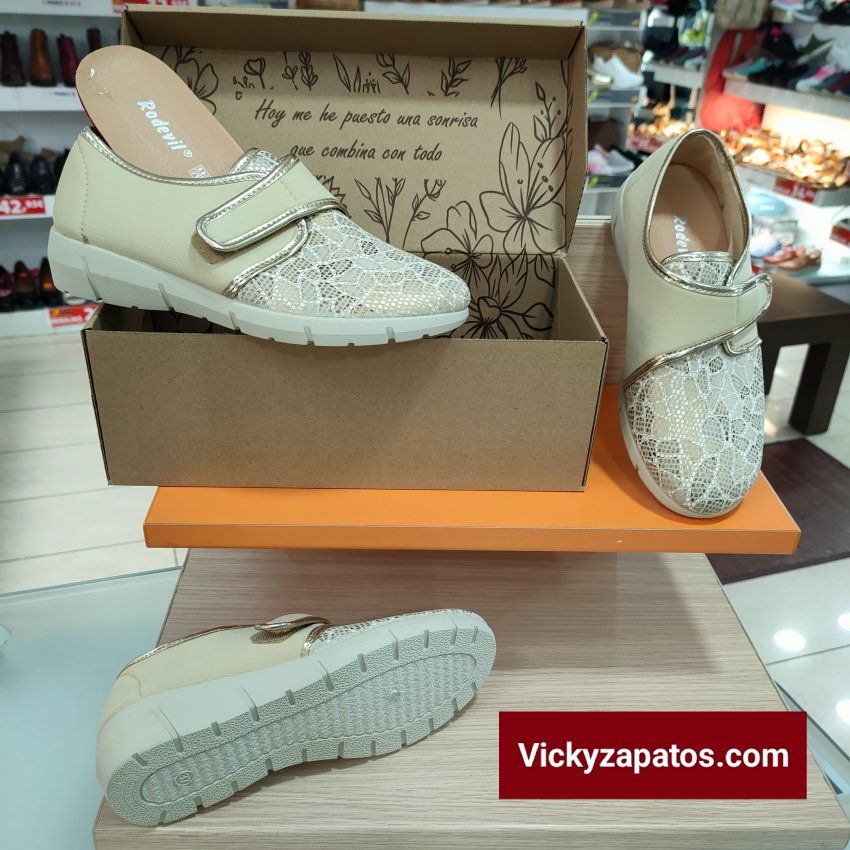 Zapatilla Confort de Velcro con Plantilla Extraíble KOMPAS 282 Primavera Verano 24 Coslada