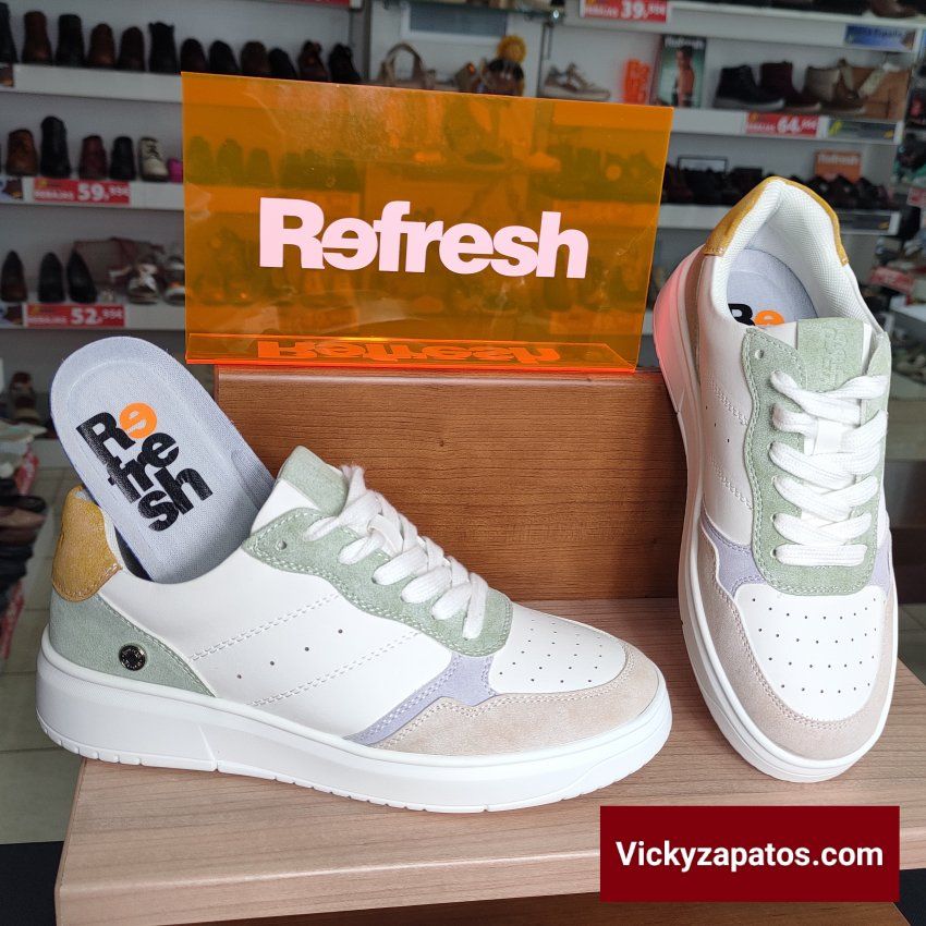 Deportiva Casual Nueva Colección REFRESH 172450 Moda VEGANA Primavera Verano