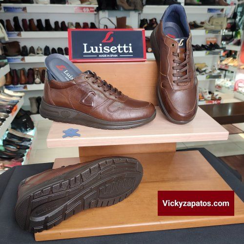 Zapato Casual con Cordón en Piel LUISETTÍ 36201 Otoño Invierno Hecho en España