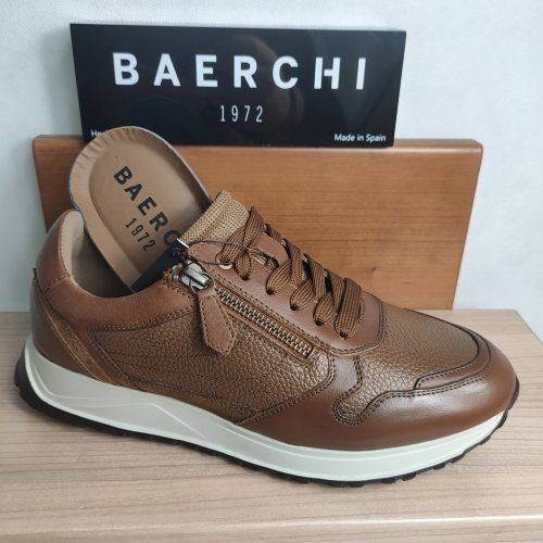 Deportivo Casual Hombre BAERCHI 7041 Piel Marrón y Negro con Cremallera Deportivo Casual Hombre BAERCHI 7041 Piel Marrón y Negro con Cremallera