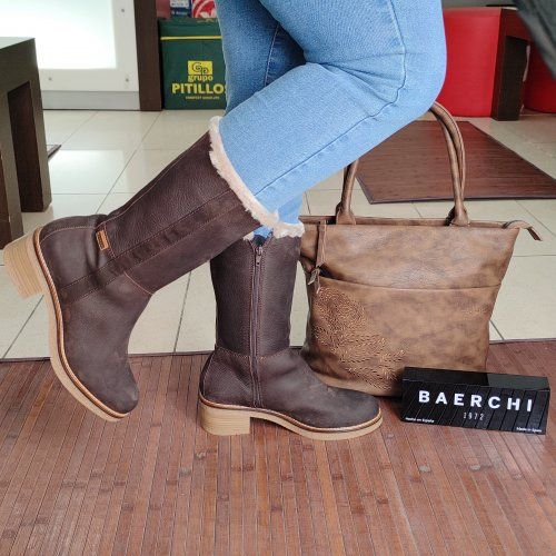 Bota Casual en Piel Nobuk BAERCHI 60302 ZEBRA en Marrón y Kakí | VICKYZAPATOS Bota Casual en Piel Nobuk BAERCHI 60302 ZEBRA en Marrón y Kakí | VICKYZAPATOS