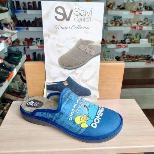 Salvi 09T – Zapatilla de casa en suapel marino con serigrafía de Los Simpson   VICKY Zapatos Salvi 09T – Zapatilla de casa en suapel marino con serigrafía de Los Simpson   VICKY Zapatos