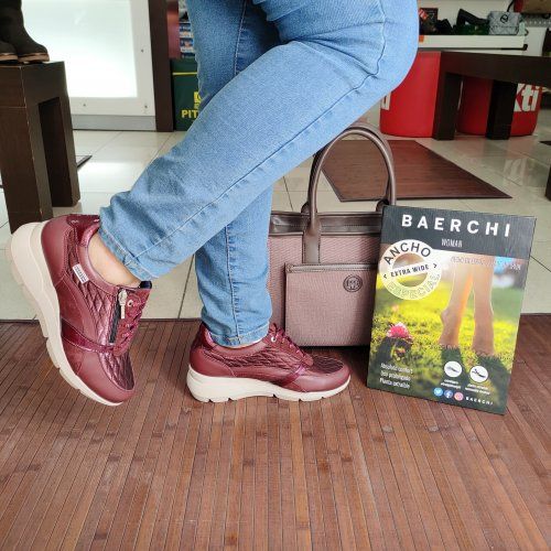 Deportivo BAERCHI 32600 LOLA Anchos Especiales Negro Y Burdeos en Piel Combi con Cuña Hechos en España | VICKYZAPATOS Deportivo BAERCHI 32600 LOLA Anchos Especiales Negro Y Burdeos en Piel Combi con Cuña Hechos en España | VICKYZAPATOS
