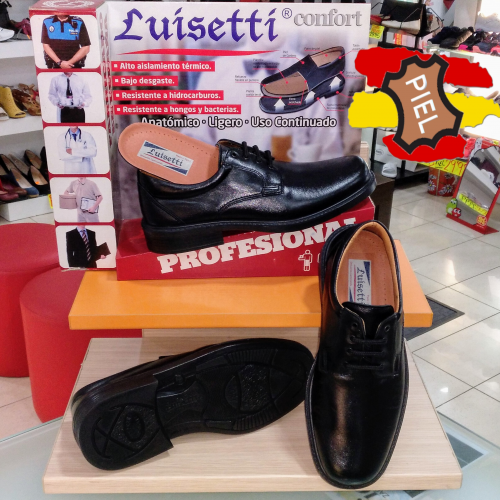 Zapato Cordon Profesional Todo en Piel con plantilla Extraíble Coslada Hechos en España LUISETTÍ 0101 Zapato Cordon Profesional Todo en Piel con plantilla Extraíble Coslada Hechos en España LUISETTÍ 0101